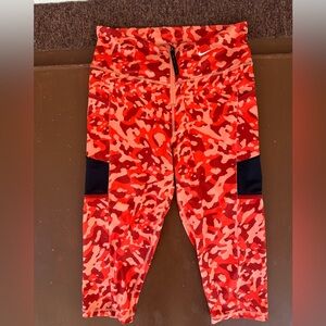 Nike DriFit Naomi Osaka Orange Tennis Leggings - Women’s Large